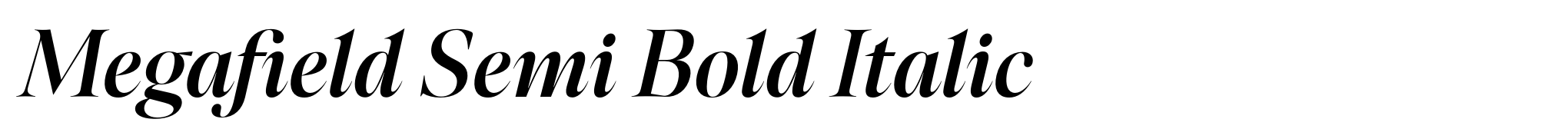 Megafield Semi Bold Italic image